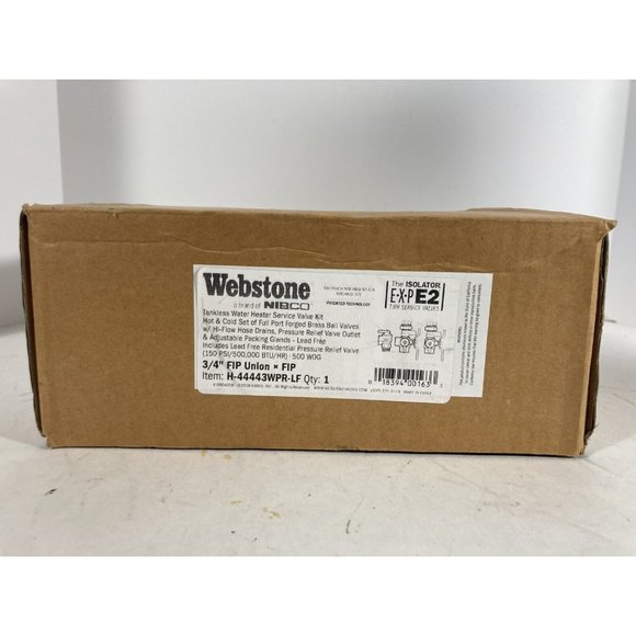 New H-44443WPR Webstone/NIBCO 3/4" Isolator E-X-P- E2 Valve Kit - open box - Picture 4 of 5